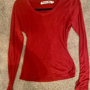 Michael Stars Basic Burgundy Top